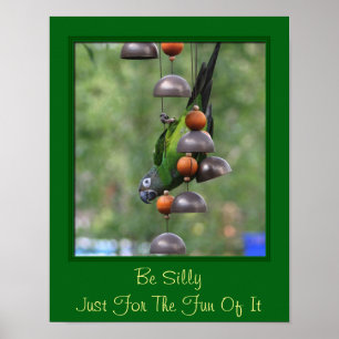 Poster Perroquet de citation inspirante sois idiot