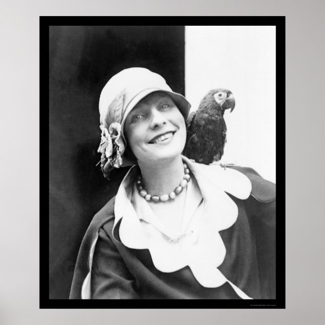 Poster Perroquet et joyeuse dame 1924 (Devant)