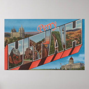 Poster Perry, lettre ScenesPerry, UT d'UtahLarge