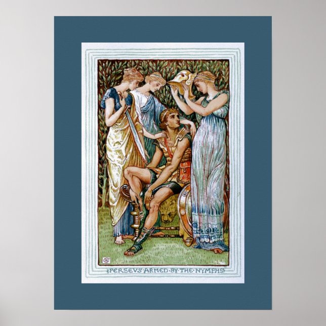 Poster Persée armée par les Nymphes (Devant)
