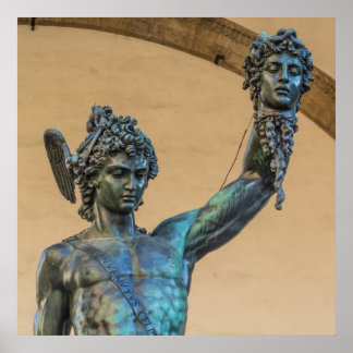 Poster Perseo avec la tête de Medusa