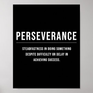 Poster Persévérance Motivation Entrepreneur Slogan Quot