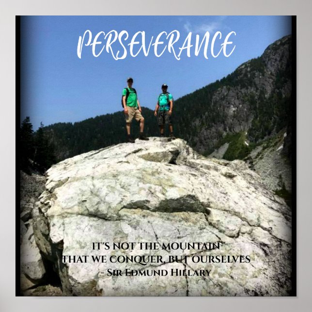 Poster Persévérance Mountain Climbers Motivation (Devant)