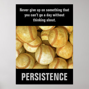 Poster Persistance Baseball Inspiration Motivation
