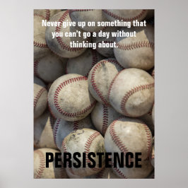 Poster Persistance Baseball Inspiration Motivation