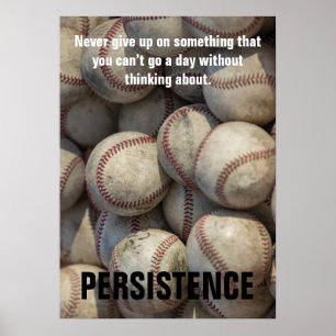 Poster Persistance Baseball Inspiration Motivation