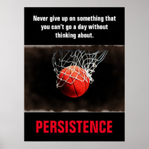 Poster Persistance Basketball Inspiration Motivation