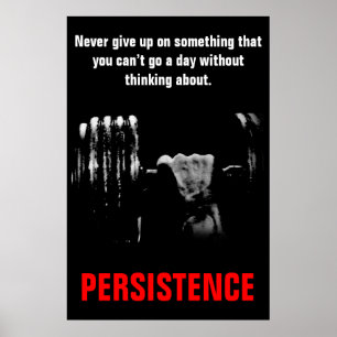 Poster Persistance Formation Bodybuilding Travail dur