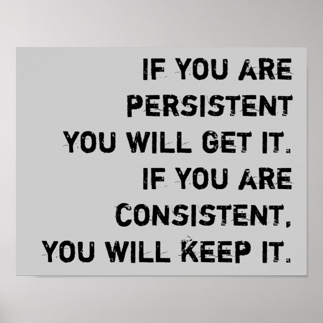 Poster persistant et constant (Devant)
