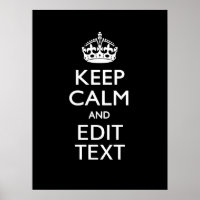 Personalisé KEEP CALM Votre texte en noir