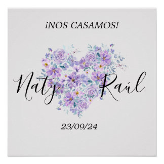 Póster Personalizado para Bodas Poster