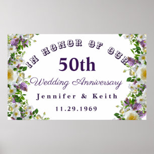 Poster Personalized Couples 50th Wedding Anniversary