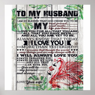 Poster Personalized perfect letter   To my husband letter