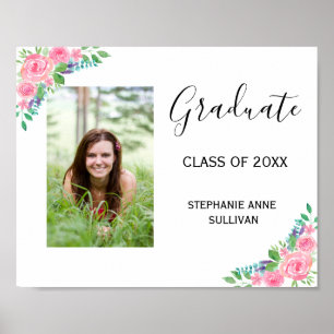Poster Personalized Photo Girly Graduation