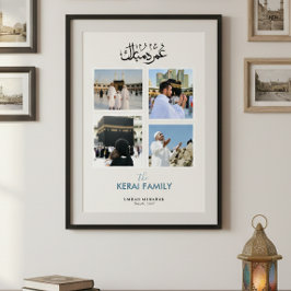 Poster Personalized Umrah Mubarak Photo Collage Islamic 