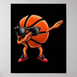 Poster Personnage de Dab cool croquis drôle de sports jeu