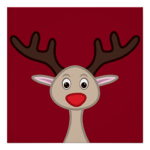 Poster Personnage de dessin animé Reindeer