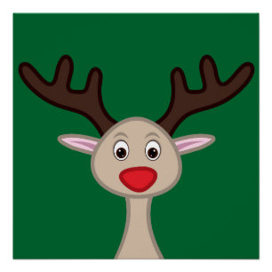 Poster Personnage de dessin animé Reindeer