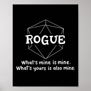 Poster Personnage drôle voyou blague jeux de rôle Rpg G