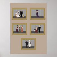 Personnages de Downton Abbey Pixel Art