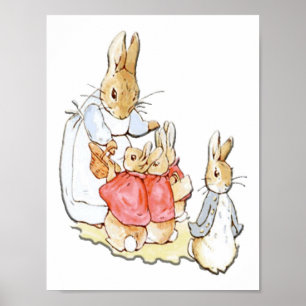Poster Personnages de la pépinière Peter Rabbit Beatrix P