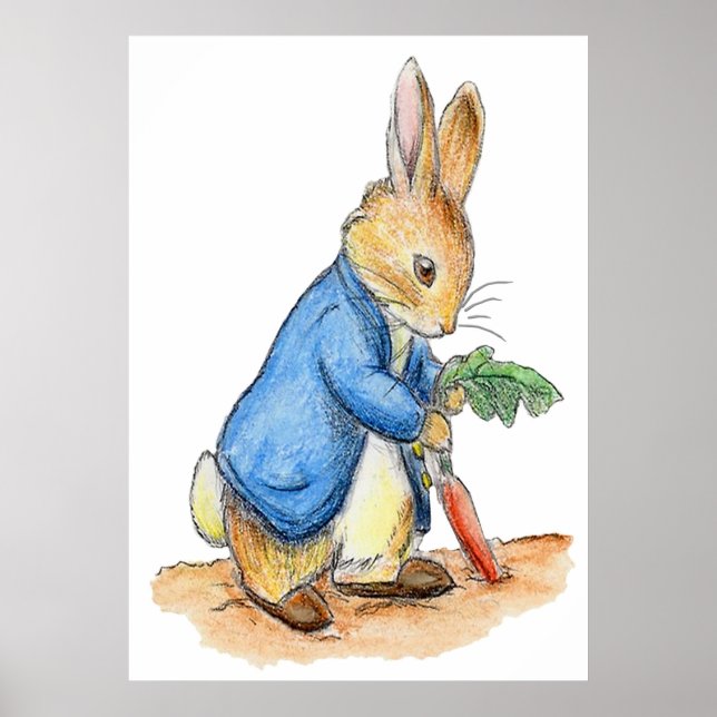Poster Personnages de Nursery Peter Rabbit Beatrix Potter (Devant)