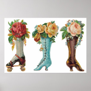Poster Personnalisable Boots Flower Boots