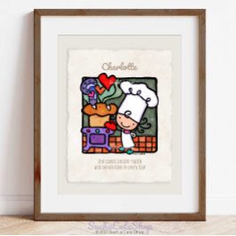 Poster Personnalisable ! Cuisine boulangerie Chef Four Vi