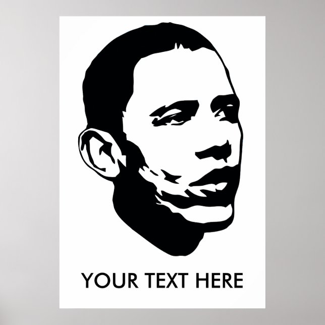 Poster personnalisable d'Obama (Devant)