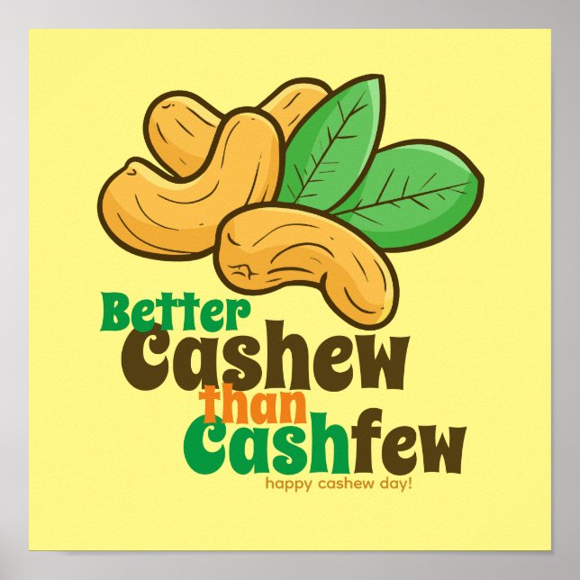 Poster Personnalisable Joyeux Jour de Cashew (Devant)