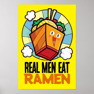 Poster Personnalisable Les vrais hommes mangent le T-shir