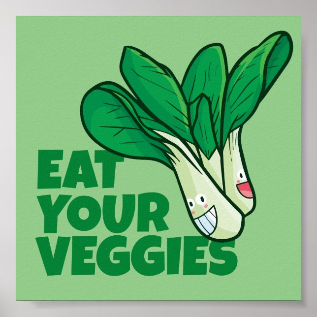 Poster Personnalisable Mangez vos légumes - Lettuce (Devant)
