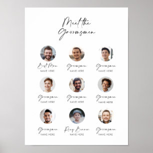 Poster Personnalisable Rencontrez les Groomsmen Introduct
