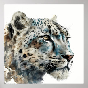 Poster Personnalisable Snow Leopard Art Imprimer Wallart 