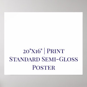 Poster Personnalisé 20"x16" Semi-brillant standard
