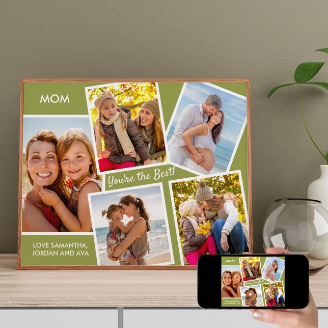 Poster Personnalisé 5 Photo Collage MOM Vous êtes le meil (Créateur téléchargé)