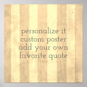 poster personnalisé ajouter votre citation rayures