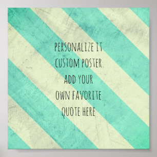 poster personnalisé ajouter votre citation rayures