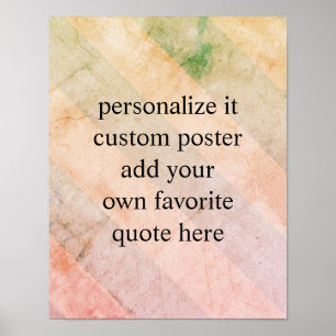 poster personnalisé ajouter votre citation rayures