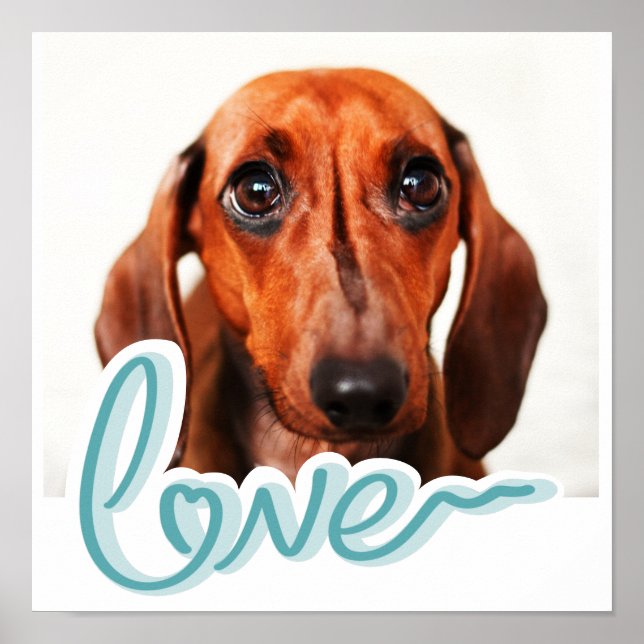 Poster personnalisé avec typographie bleue moderne (Devant)