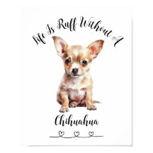 Poster personnalisé Chihuahua Pet Wall Art