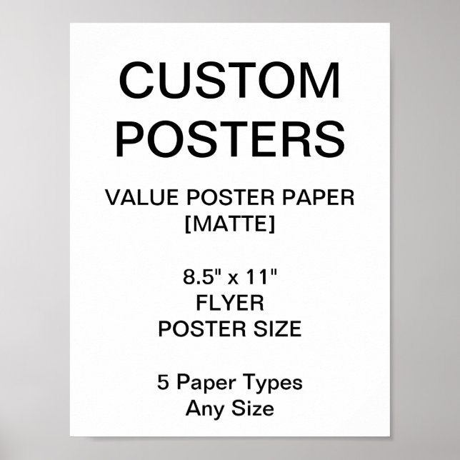 Poster personnalisé de 8,5 po x 11 po (Devant)