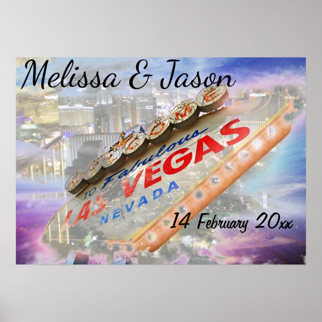 Poster personnalisé de la fête de Las Vegas (Devant)
