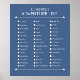 Poster personnalisé de la liste d'aventure du coup