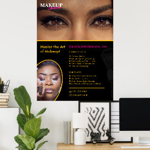 Poster personnalisé de l'artiste maquillage