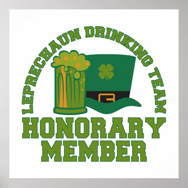 Poster personnalisé de l'équipe de boisson Leprech (Devant)