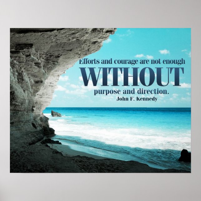 Poster personnalisé d'efforts et de courage (Devant)