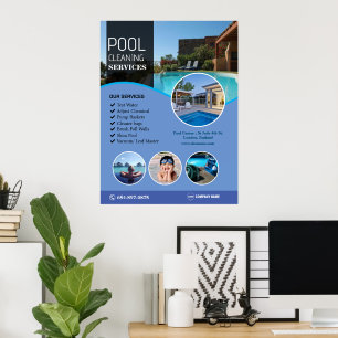 Poster personnalisé des services de nettoyage de p