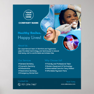 Poster personnalisé des services dentaires