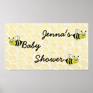 Poster personnalisé du Baby shower Bumblebee